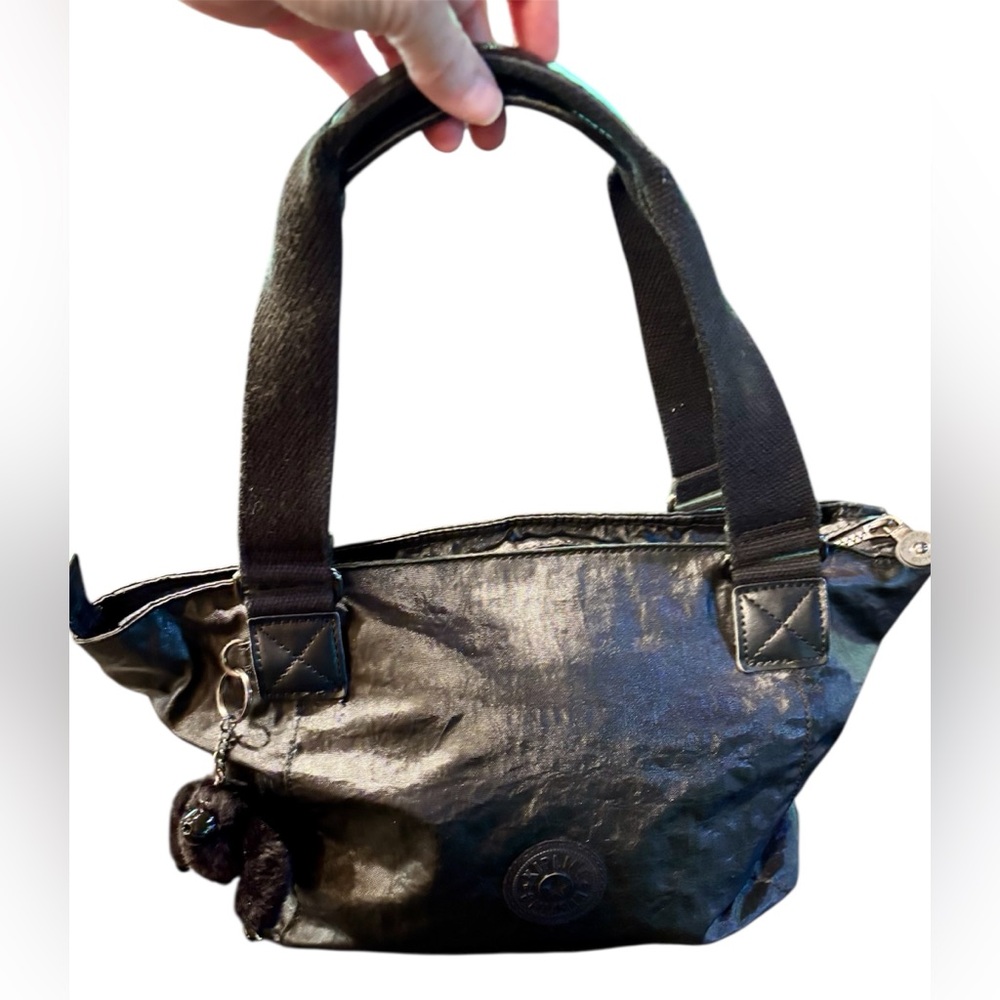 🦍Kipling Jonesy Petite Bag Black, Nylon Lightweight,  Zipper, Double Handle🦍